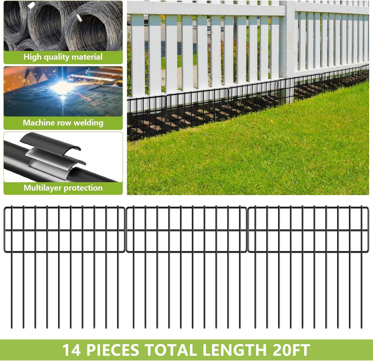 COLRASN easy install with cable ties for quick fencing setup.