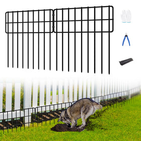 COLRASN no-dig fence panel close-up, showcasing sturdy rustproof construction for garden borders.
