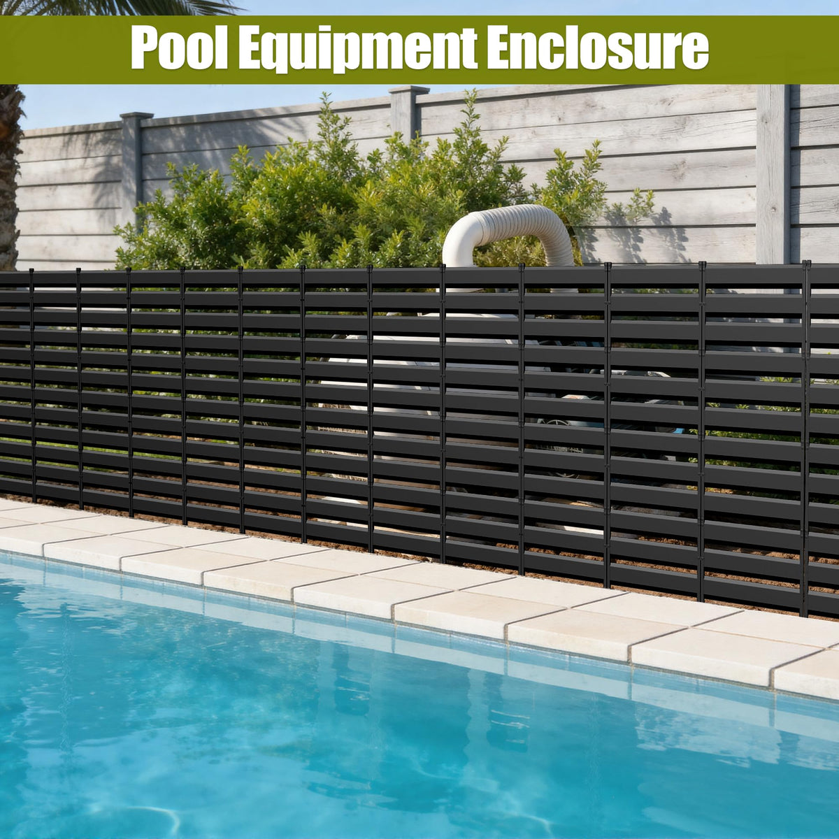 COLRASN privacy screen on a deck creates a stylish retreat around equipment