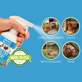 Coop cleaning with Colton’s Naturals spray supports a cleaner, healthier living space.