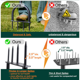 Colwelt four longer spikes create bigger holes for aeration.