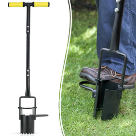 Colwelt long-handle bulb planter eases digging while standing