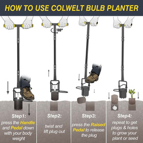 Colwelt standing-use bulb planter reduces bending during work