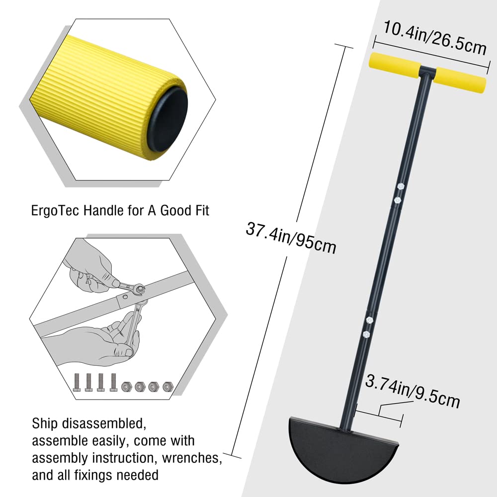 Colwelt Half Moon Edger compact design saves space in the shed.