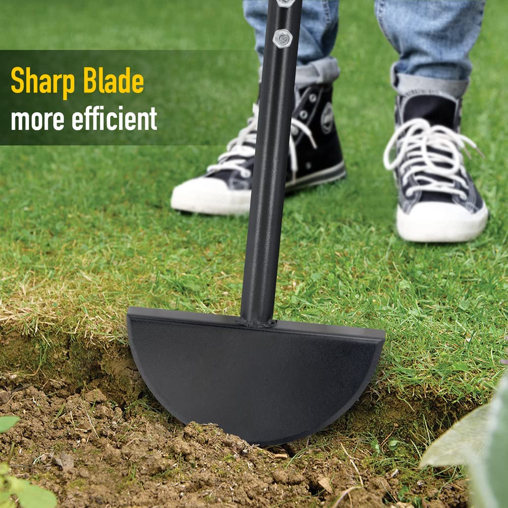 Colwelt Half Moon Edger foot platform maximizes leverage for easy digging.