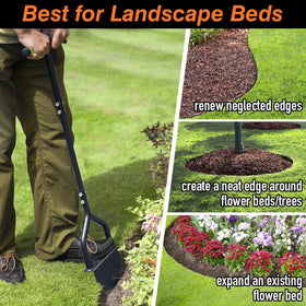 Colwelt half-moon edger with V-sharp blade for clean edging.