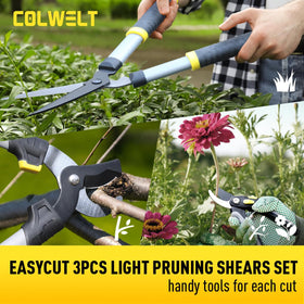 Colwelt hedge clippers 17-inch blade close-up for precise shaping.