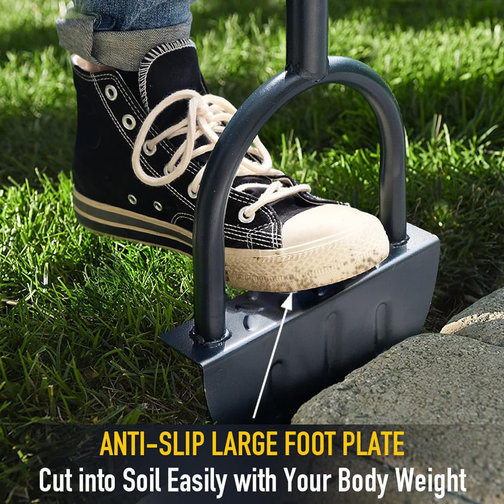 Colwelt Saw-Tooth Edger with T-Grip offers comfortable control during edging tasks.