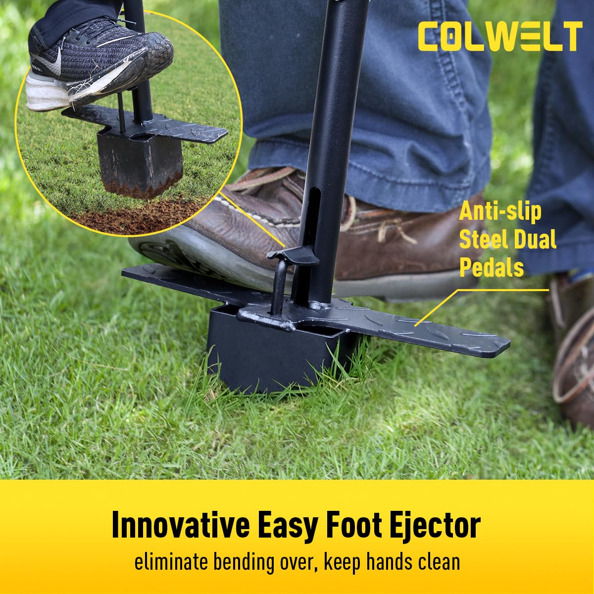 Colwelt built-in quick-release foot ejector releases plug cleanly