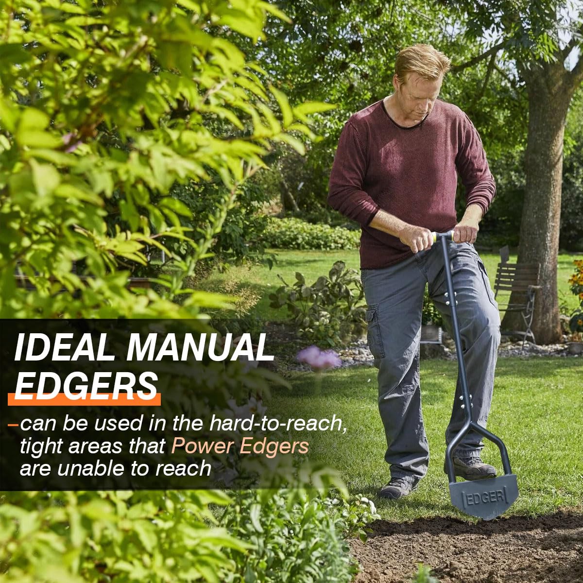 Colwelt V-sharp sawtooth blade slices through roots effortlessly.