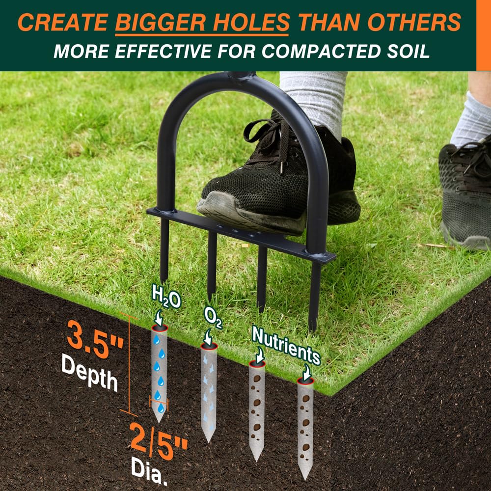 Colwelt wide foot plate provides stable, controlled aeration.