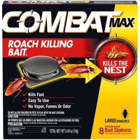 Combat Max large roaches bait stations eight-pack for targeted control