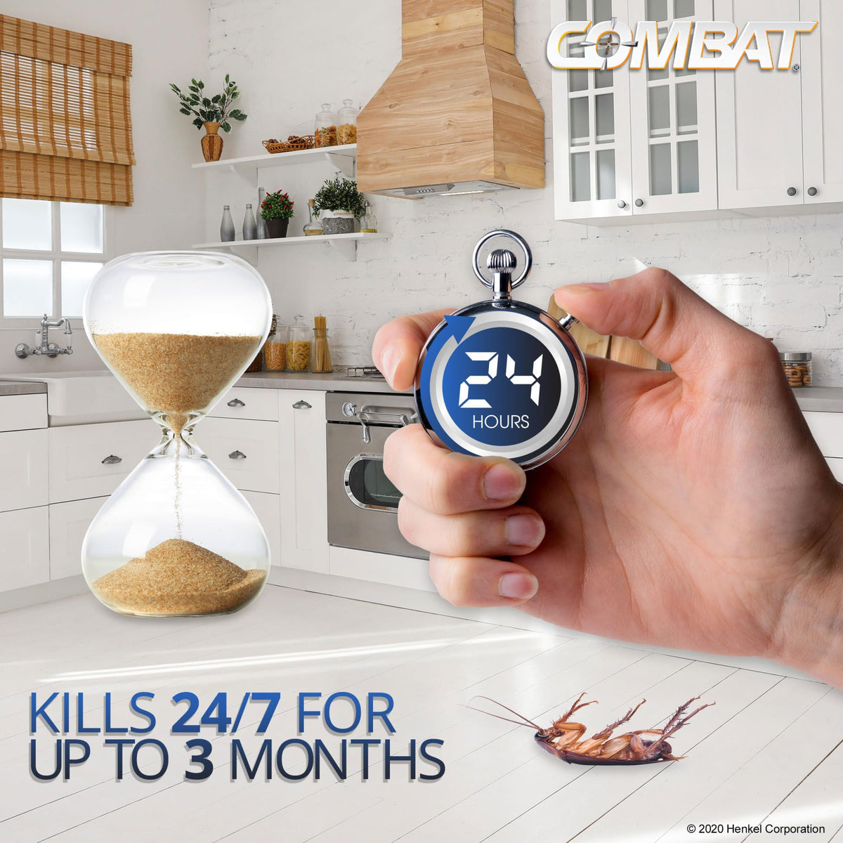 Combat Max eight stations provide continuous roach control