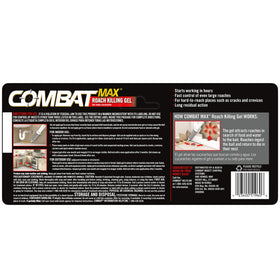 Combat Max Roach Killing Gel cleanup with damp towel after use prevents residue.