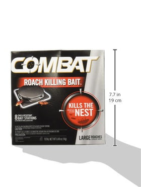 Combat Roach Killing Bait Station with child-resistant design for safety