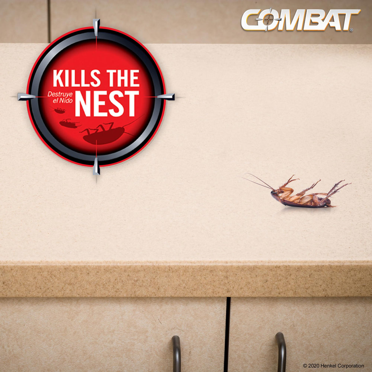 Combat Roach Killing Bait Station eight-station package provides broad coverage