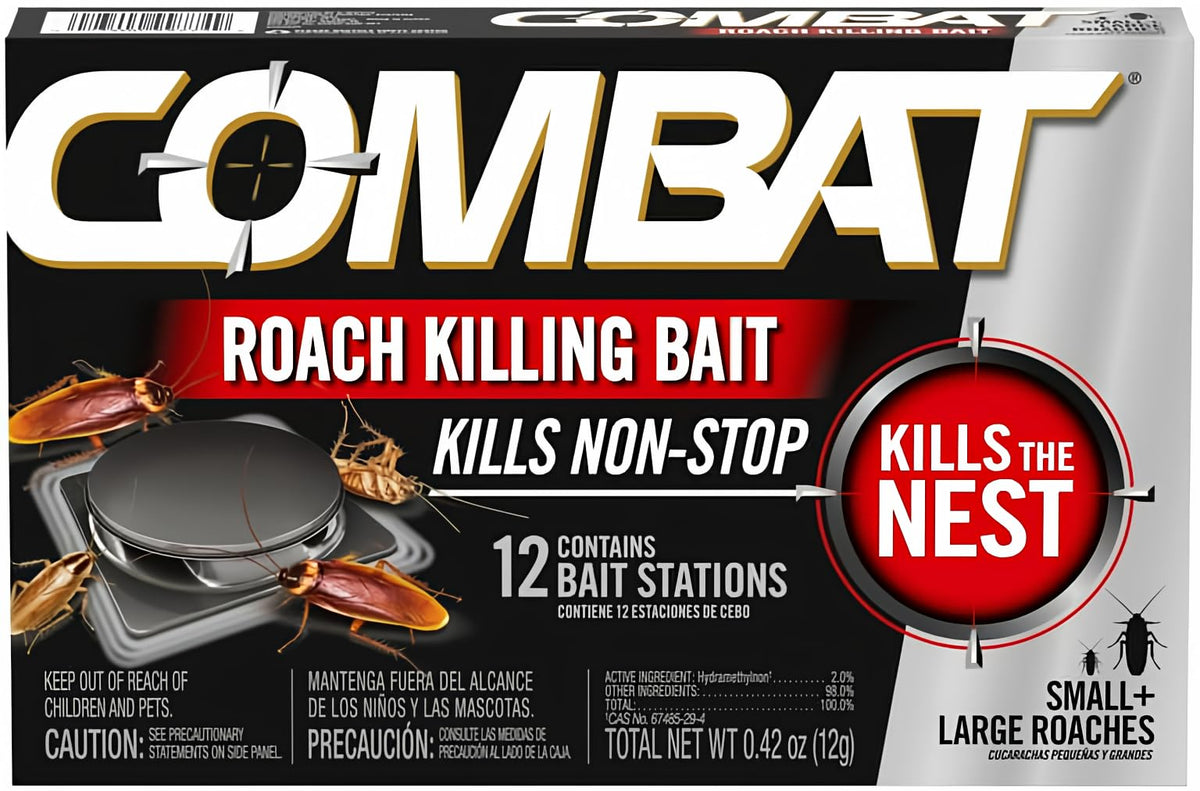 Combat Roach Killing Bait Stations attract roaches and help kill small and large roaches at the source.