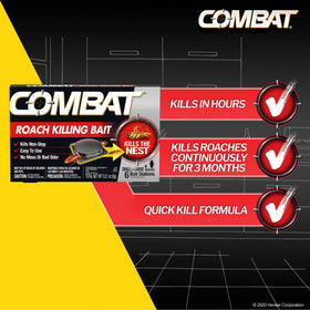 Combat roach killing bait stations behind toilets for discreet roach control.