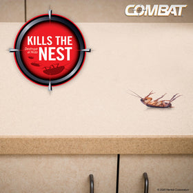 Combat Small Roach Killing Bait Stations 12-count package delivers continuous bait action.