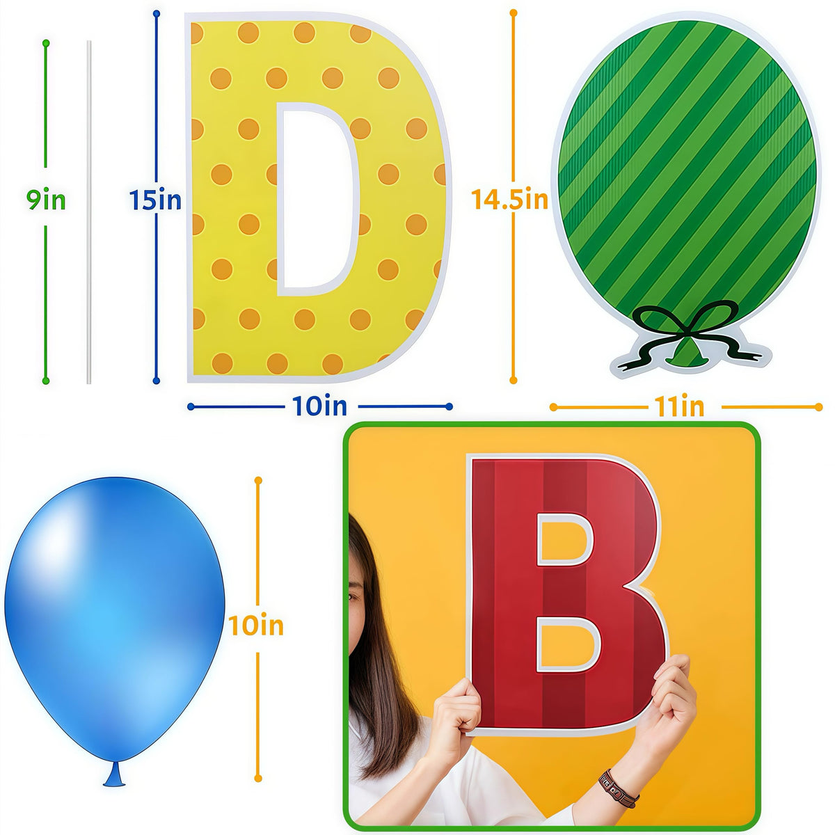 ComboJoy 15-inch tall signs create bold focal point in any celebration.
