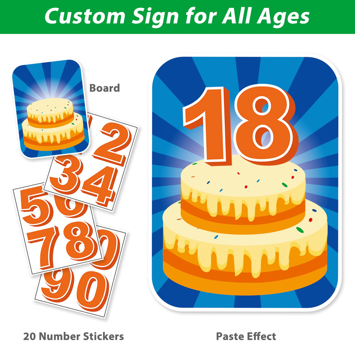 ComboJoy age number stickers digits ready to customize any milestone.