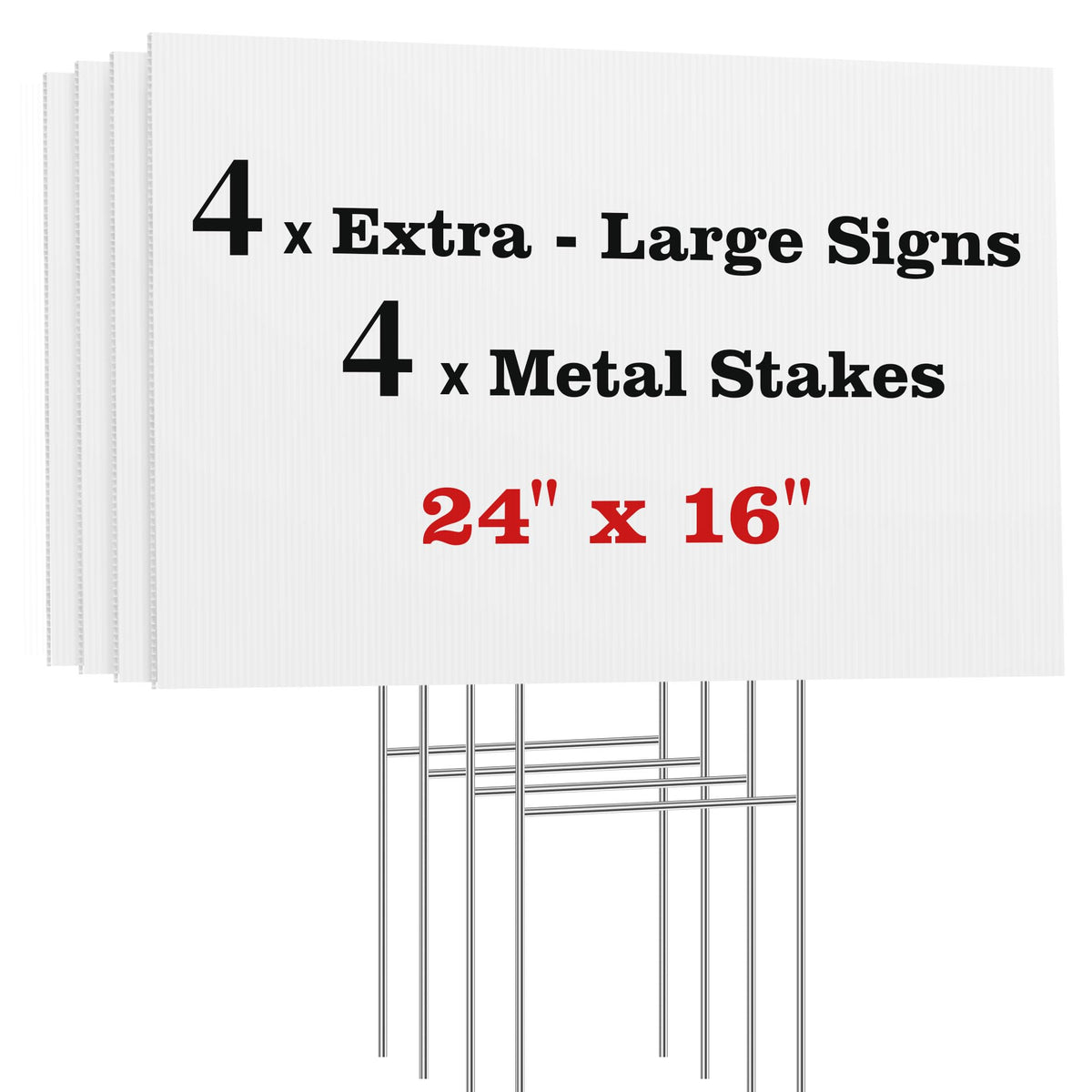 ComboJoy blank yard sign 24x16 for outdoor display and clear messaging