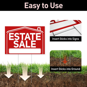 ComboJoy double-sided estate signs boost visibility from passing traffic.
