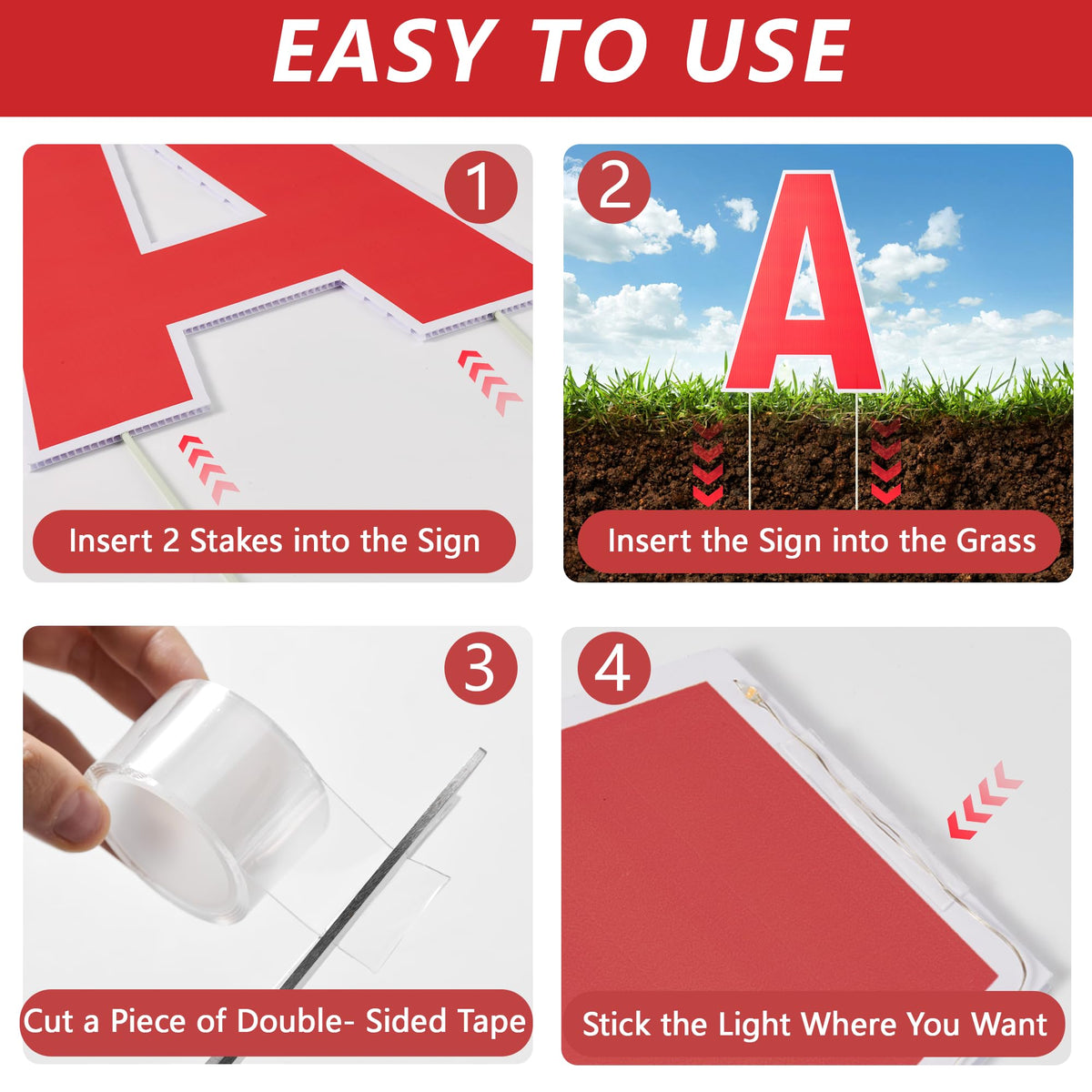 ComboJoy double-sided tape for attaching signs to smooth surfaces.