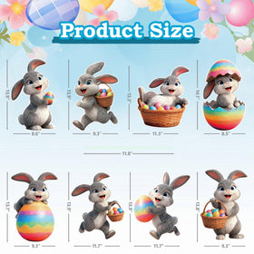 ComboJoy Easter yard sign bunny 2 helps create a festive walkway with durable, rainproof design.