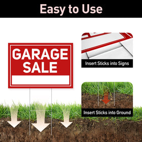 ComboJoy metal H-stakes securely hold signs in varied weather conditions.