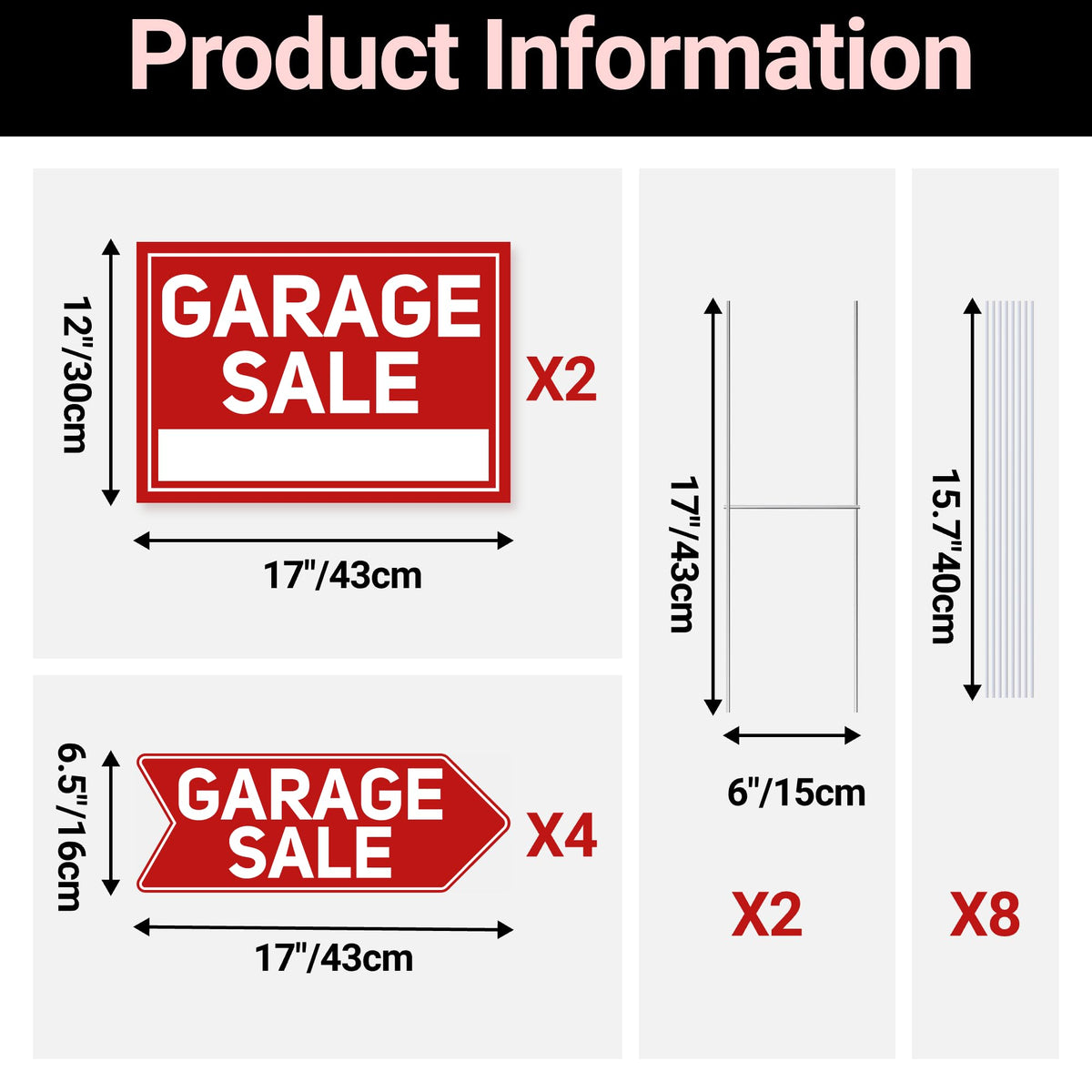 ComboJoy large 17x12 sign showcases prominent directions for attract more foot traffic.