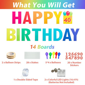 ComboJoy colorful LED lights, 164-foot total, add nighttime glow to your celebration.