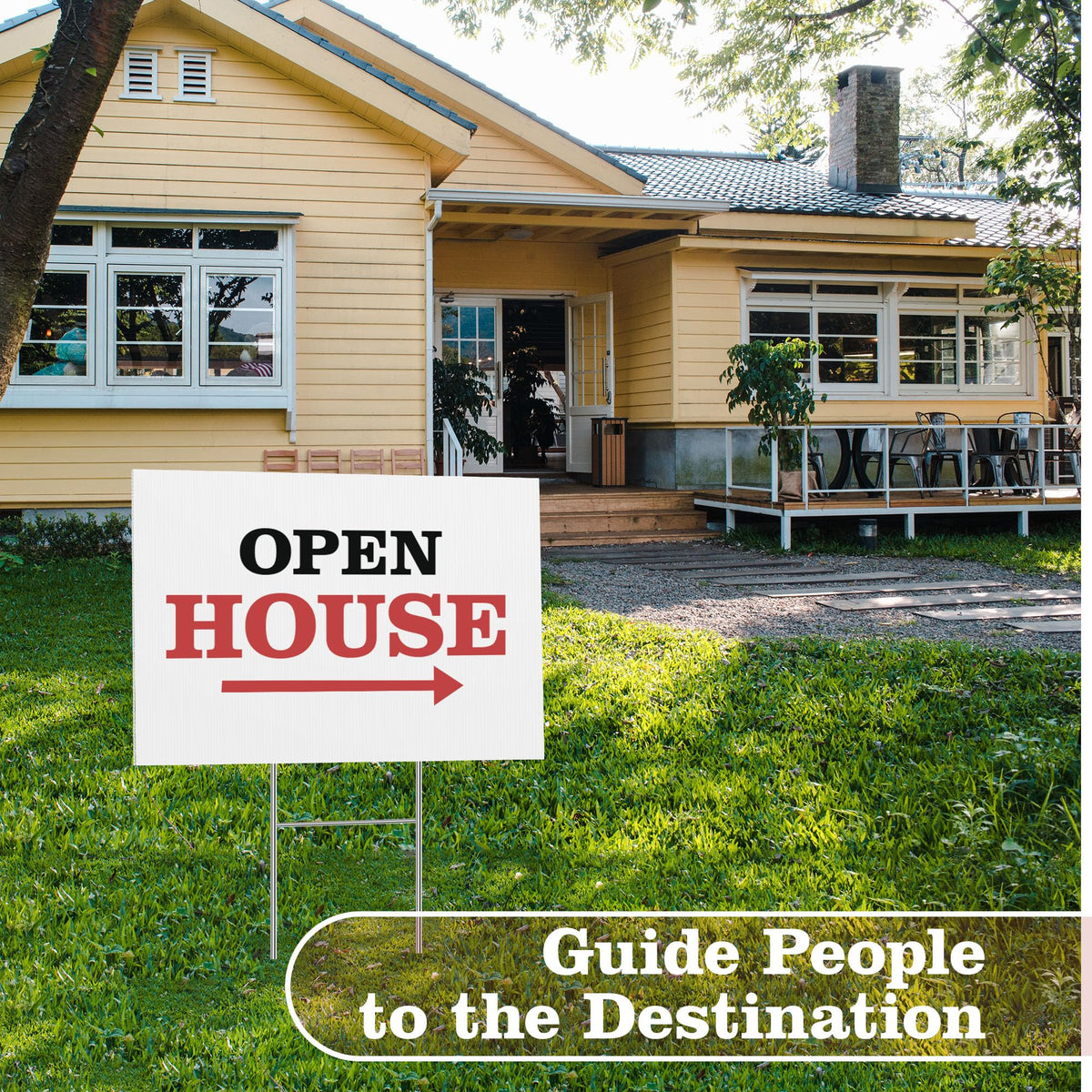ComboJoy open house yard sign use for guiding visitors