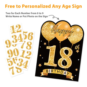 ComboJoy personalized age sign customizable for any birthday.