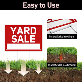ComboJoy sturdy H-shaped stakes stay put in outdoor conditions.