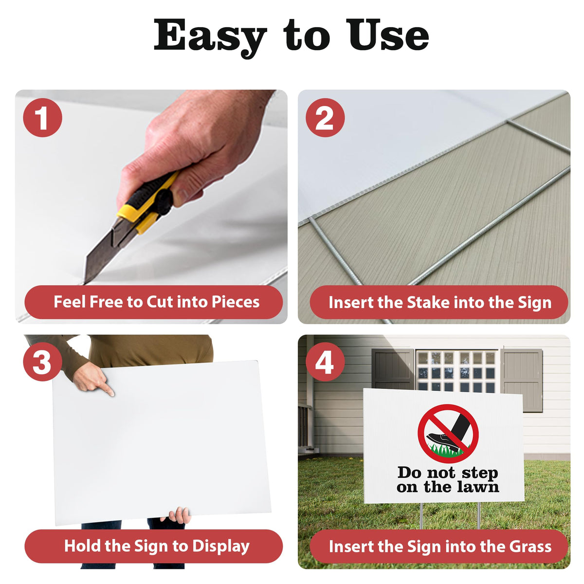 ComboJoy weatherproof yard sign designed for all-weather use