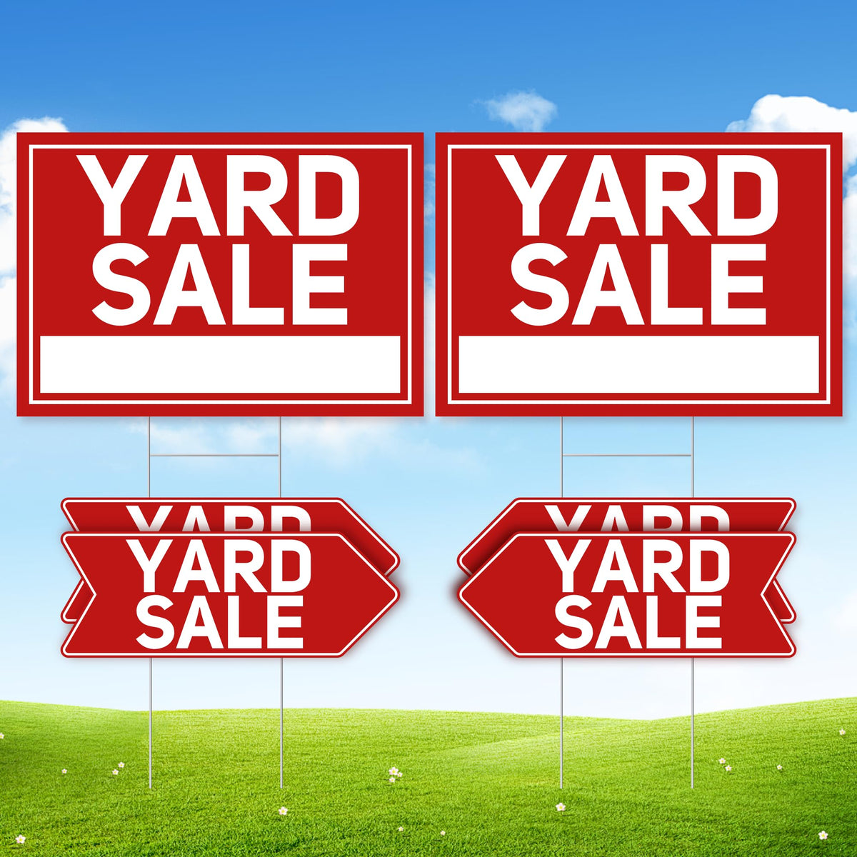 ComboJoy extra-large yard sale sign 24x16 double-sided for high visibility.