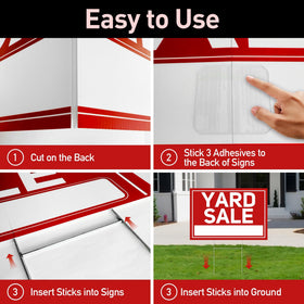 ComboJoy fiber stakes keep signs secure even in breezy conditions.