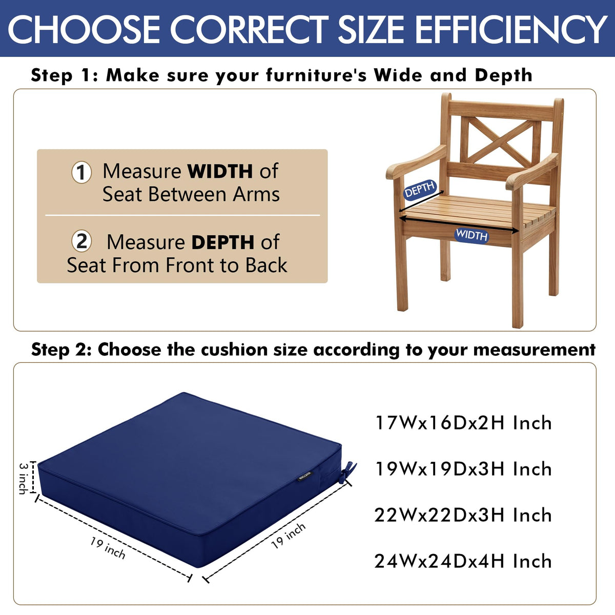 Comcaver cushion with hidden zipper for secure, snug fit