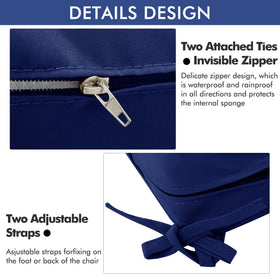 Comcaver navy cushions bring color and comfort to outdoor areas