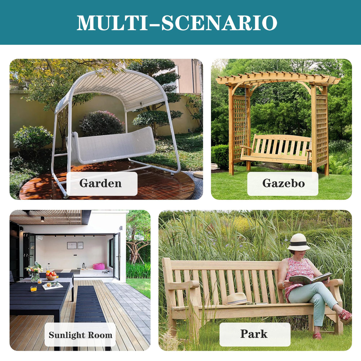 Comcaver outdoor indoor-use cushion navy 48x18-3 suits patios and sunrooms.