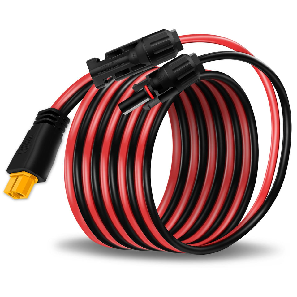 COMeap MC4 to XT60 solar cable 10ft for EcoFlow and Anker, stable charging on the go