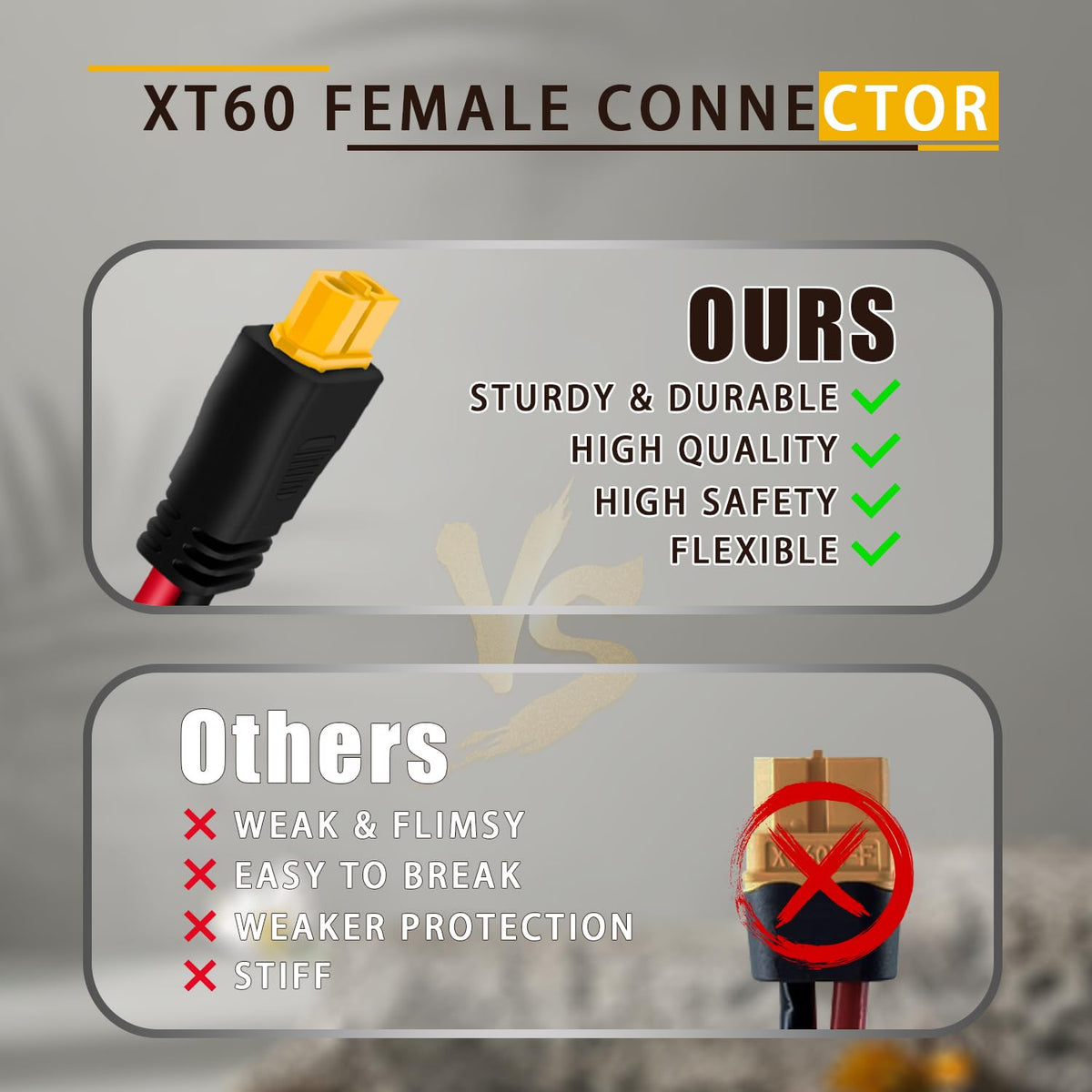 COMeap XT60 locking mechanism helps prevent accidental disconnects when active