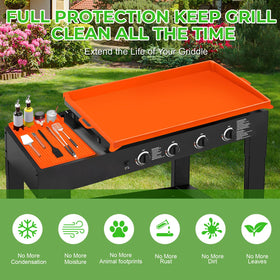 Comfamoli 36in griddle cover guards against dirt and rust for outdoor cooking.