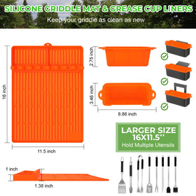 Comfamoli non-stick dishwasher-safe silicone mat for easy cleaning after cookouts.