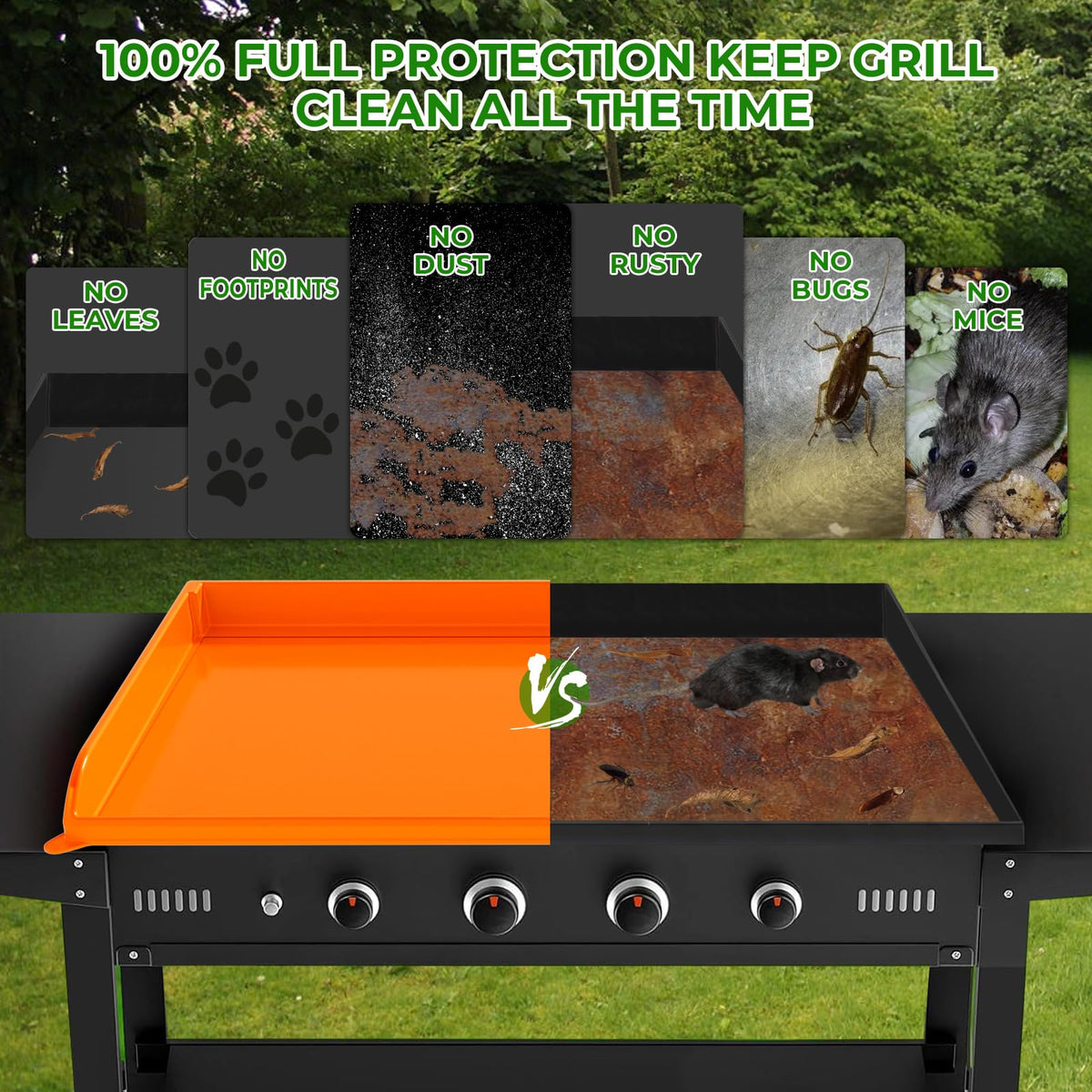 Comfamoli food-grade silicone cover for 36-inch griddle