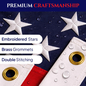 COMFY LIME sewn stripes detail emphasizes authentic flag construction.