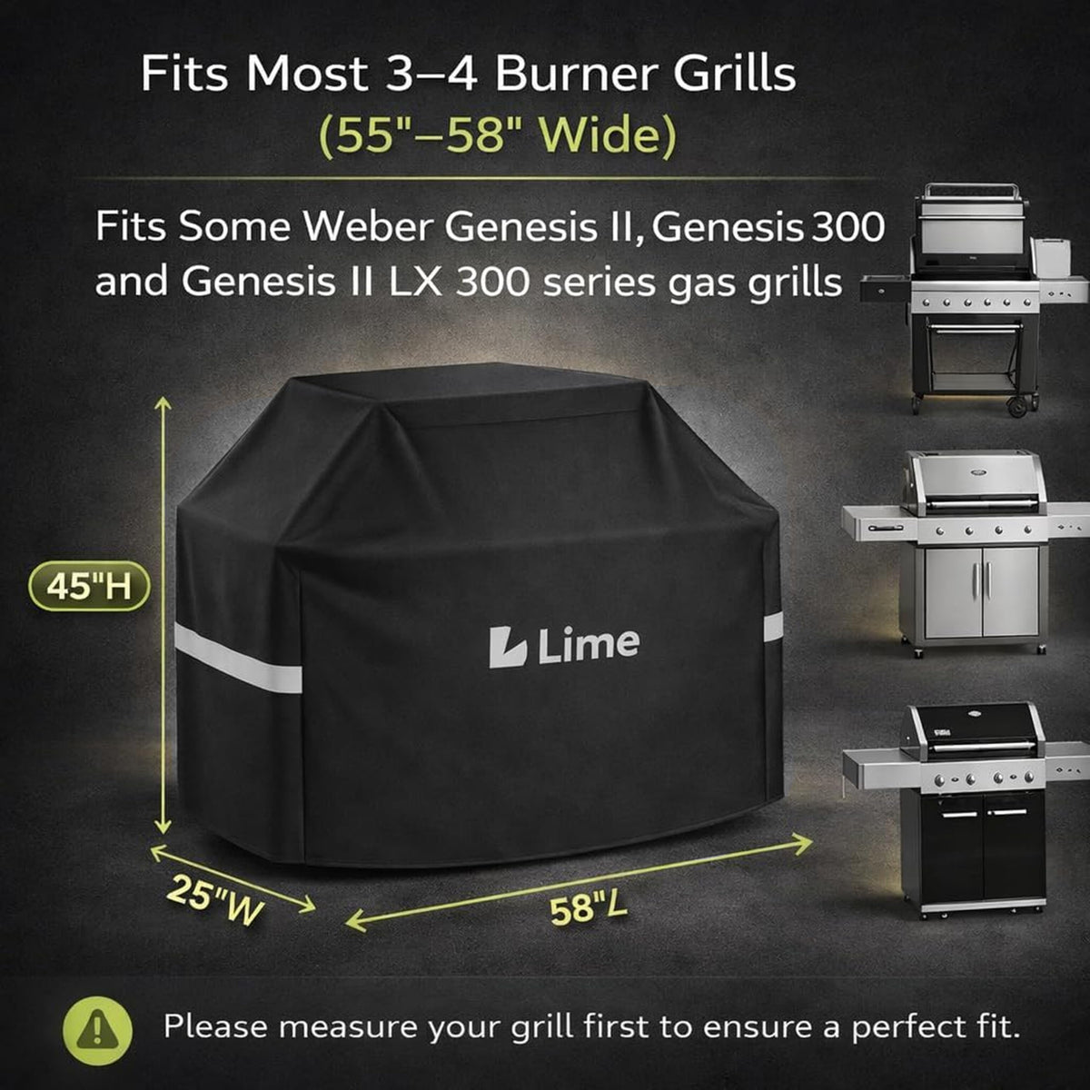 COMFY LIME Lime Grill Cover with UV coating helps prevent fading over time