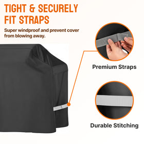 COMFY LIME Lime Grill Cover wind-straps keep cover secure in gusts