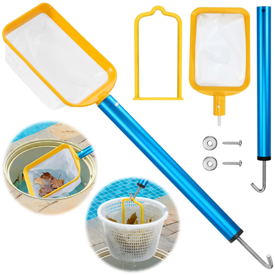 ComfyKit 22.5in 2-in-1 pool skimmer net for quick surface cleaning.